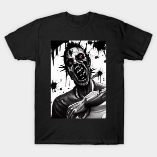 CRAZY RED EYED HALLOWEEN ZOMBIE T-Shirt